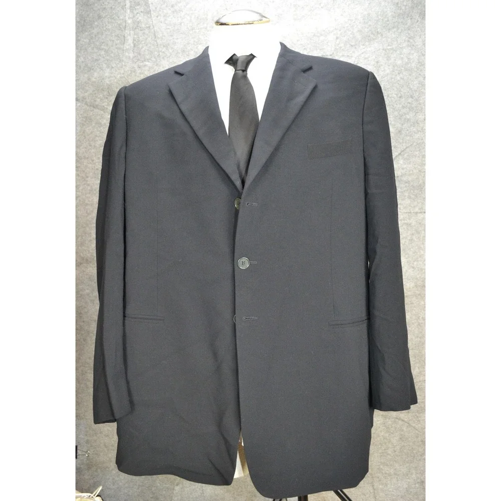 Giorgio Armani Blazer Mens Size 50 Black Wool Luxury borgo‎ 21 Sport Coat Italy